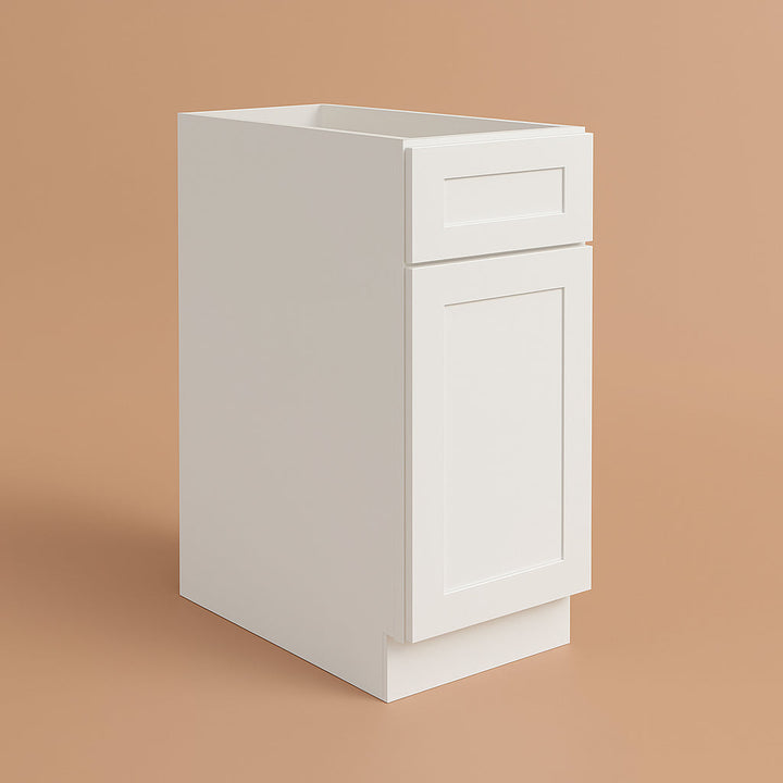 Bremen Cabinetry Bremen Shaker Ready to Assemble Base Cabinet with Door and Drawer in White