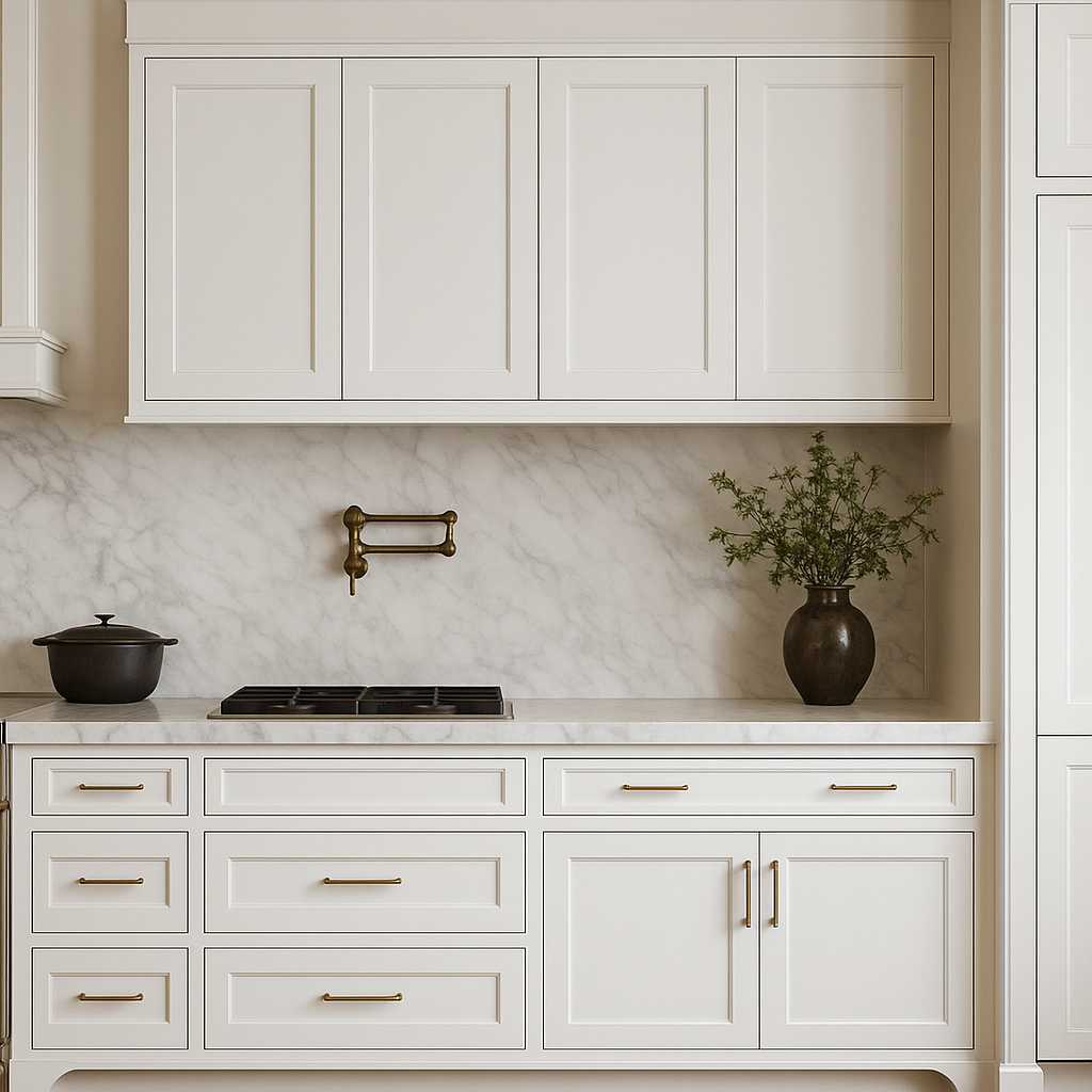 Bremen Cabinetry Shaker High Double Door Wall Cabinet, Ready to Assemble, White
