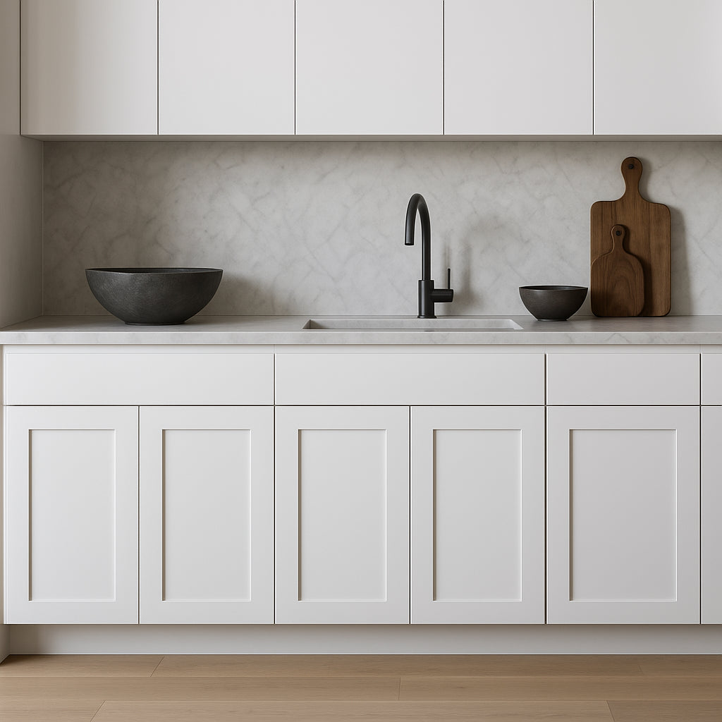 Cambridge Everest White Shaker Base Kitchen Cabinet, Ready to Assemble