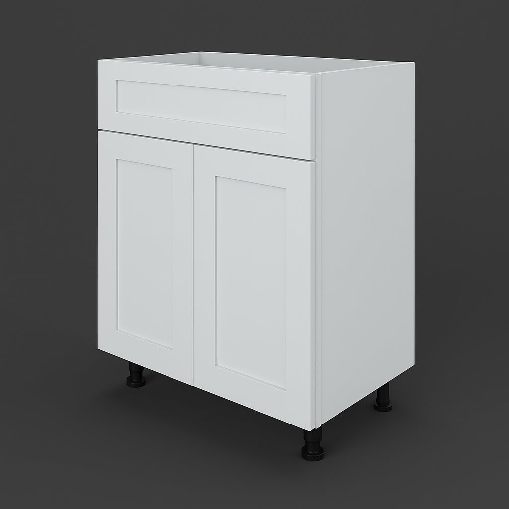 Cambridge Everest White Shaker Base Kitchen Cabinet, Ready to Assemble