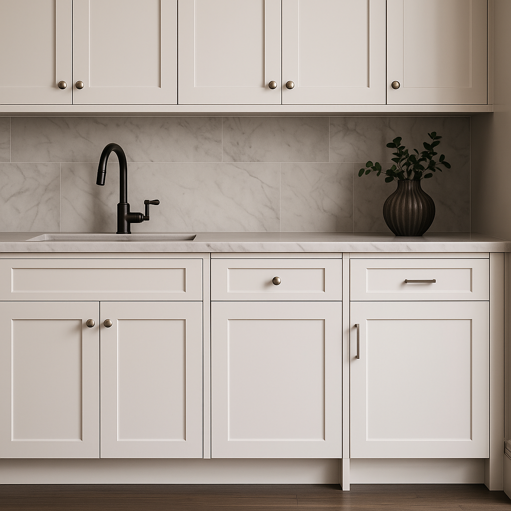 RoomyLife Easy-DIY Ready-to-Assemble Drawer Base Kitchen Cabinet in Shaker White