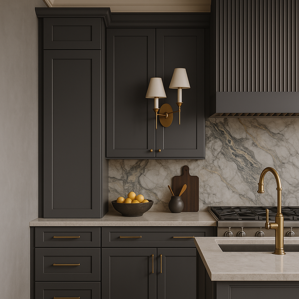 MILL'S PRIDE Richmond Venetian Onyx Shaker Wall Kitchen Cabinet, 12" W x 12" D x 42" H