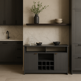 Puluomis Sideboard Buffet Wine Bar Pantry Cabinet with Storage, Gray