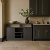 Puluomis Sideboard Buffet Wine Bar Pantry Cabinet with Storage, Gray