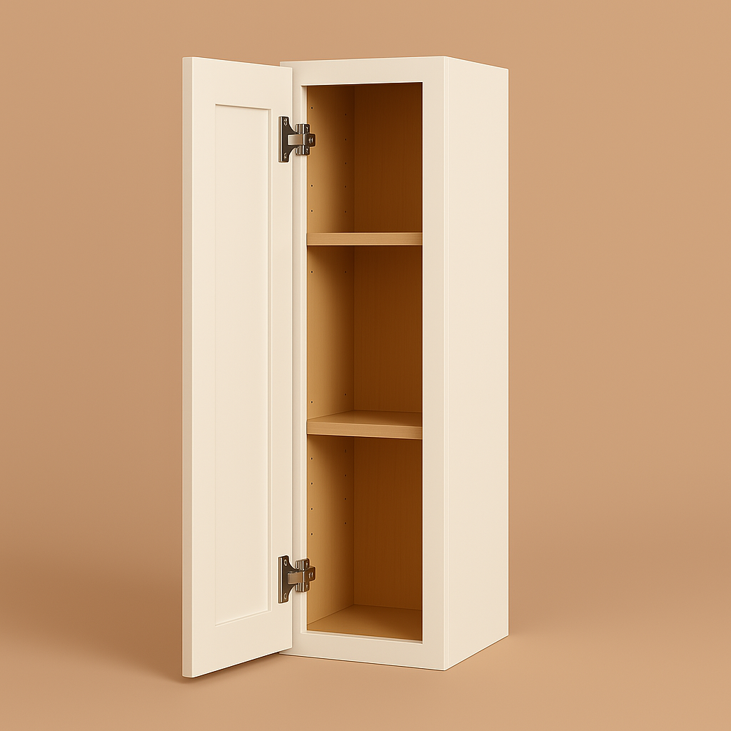 RoomyLife Cameo White Plywood Wall Cabinet - 9x12x30 Inches