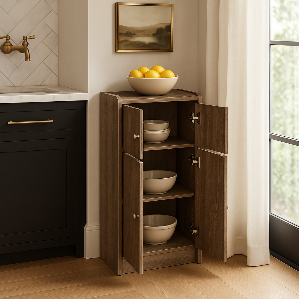 Unbranded Dark Oak Ready-to-Assemble Kitchen Cabinet - 23.6" W x 10.6" D x 39.3" H