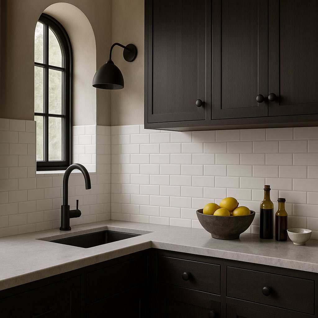 Matte White Ceramic Subway Tile 3x6 for Bathroom and Kitchen Walls