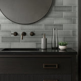 Splendor Gray 4x12 Polished Ceramic Subway Tile - Tilebar