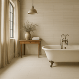 Montalcino Traverse Sand Polished Porcelain Tile - 12 x 24, Stone Look, Waterproof