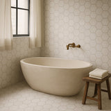 Vetta Elements Luxe Sand Hexagon Matte Porcelain Mosaic Tile - 12 x 12, Matte Finish, Durable and Waterproof