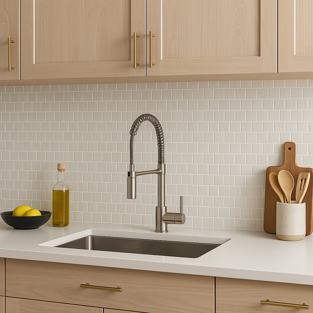 Villa Zellige Ivory Offset Matte Porcelain Mosaic Tile 12 x 12