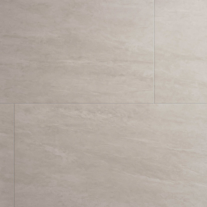Montalcino Acadia Gray Matte Porcelain Tile - 24 x 48 Inches, Durable Stone Look, Waterproof Design