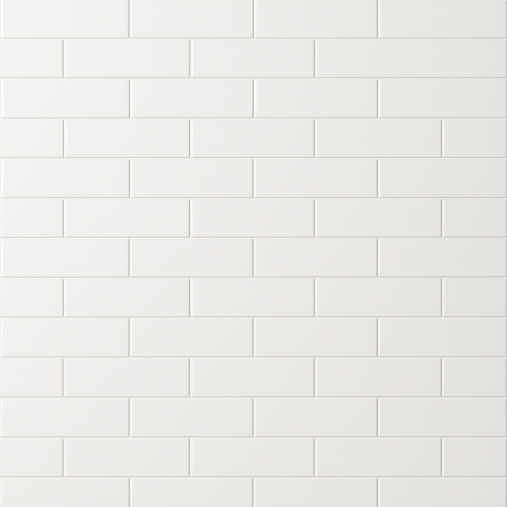 Canvas Glossy White Porcelain Tile - 2 x 6