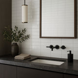 Canvas Glossy White Porcelain Tile - 2 x 6
