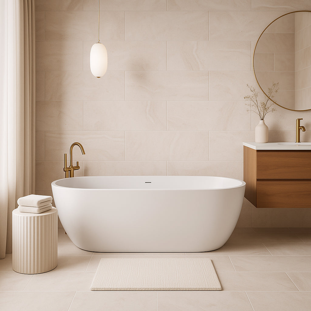 Castille Chastain Ivory Porcelain Tile 12 x 24 Matte Finish
