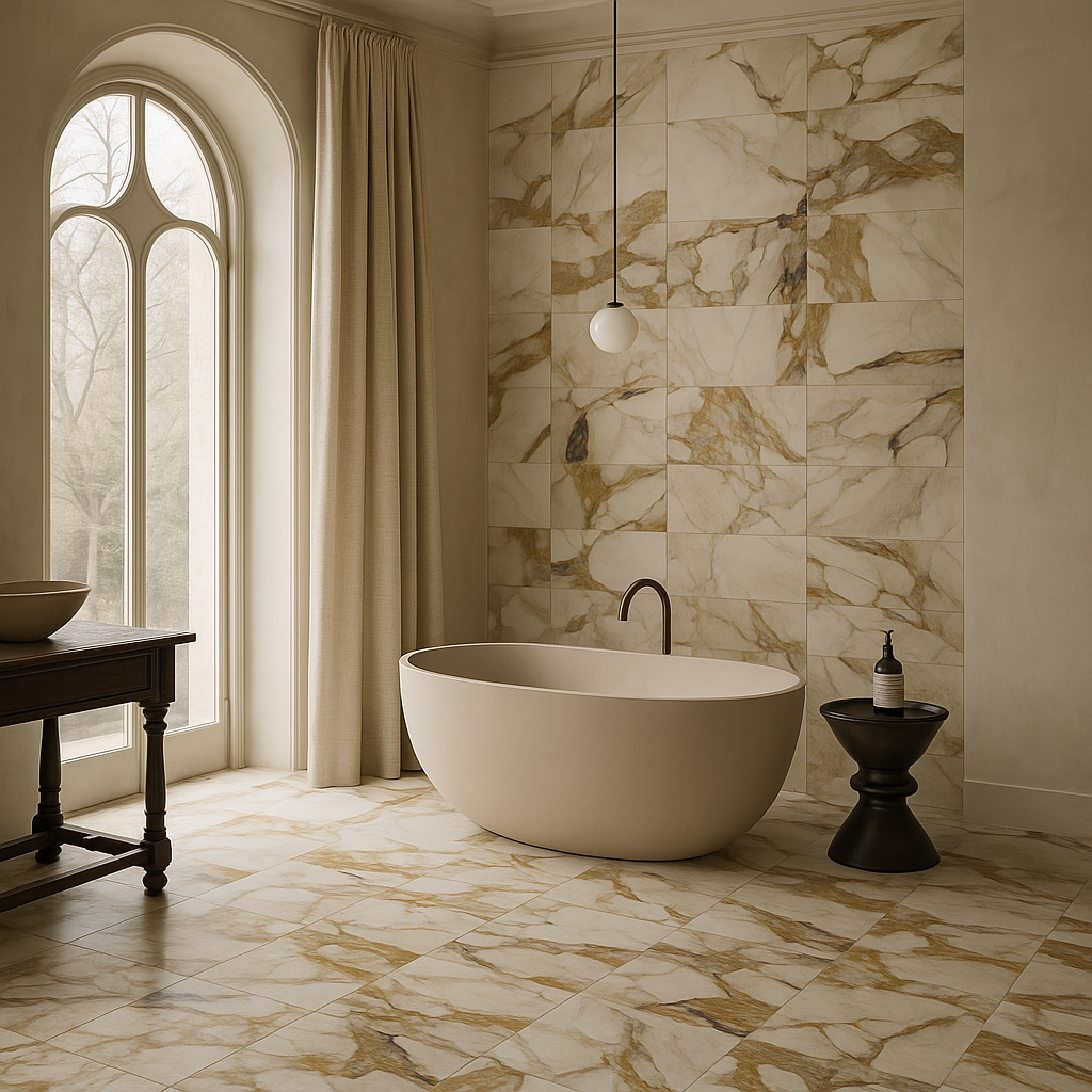 Montalcino Francesca Bianca Porcelain Tile 12 x 24 - Matte Finish