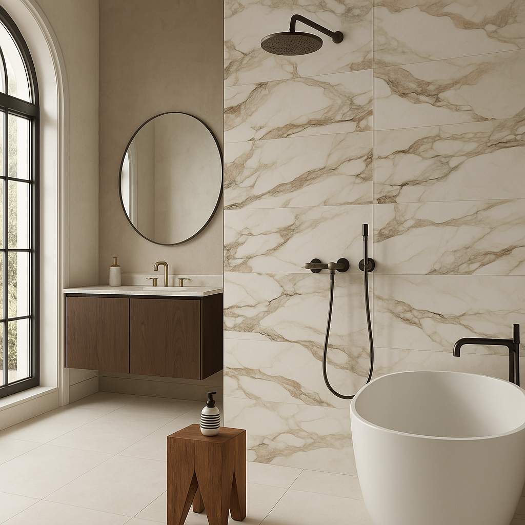 Montalcino Francesca Bianca Porcelain Tile 12 x 24 - Matte Finish
