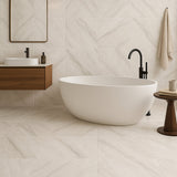 Montalcino Aspen Falls Porcelain Tile - 24 x 24, Matte Finish, White