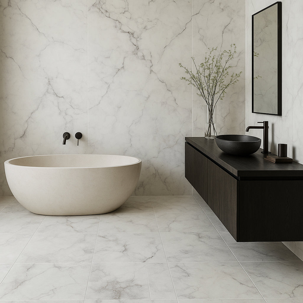 Montalcino Calista White Porcelain Tile 40 x 40