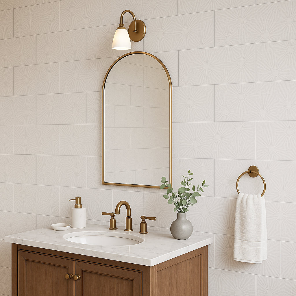 Adessi Mykonos White Porcelain Tile - 24 x 48 Polished Finish