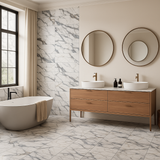 Montalcino Emilia Porcelain Tile - 12 x 24 Matte White
