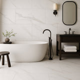Pianetto Sienna Bianca Porcelain Tile - 24 x 48 Polished Marble Look