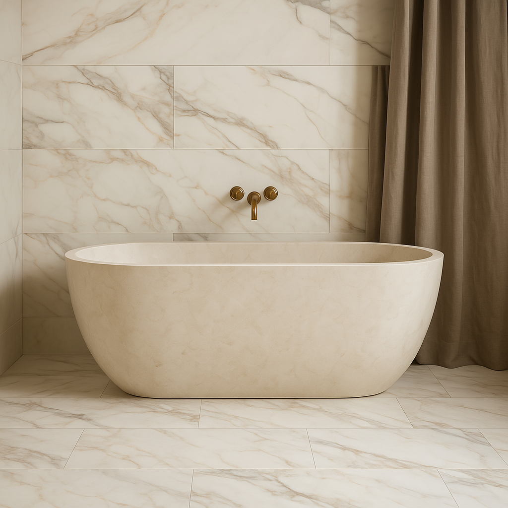 Pianetto Alaria Polished Porcelain Tile - 15 x 30, Marble Look