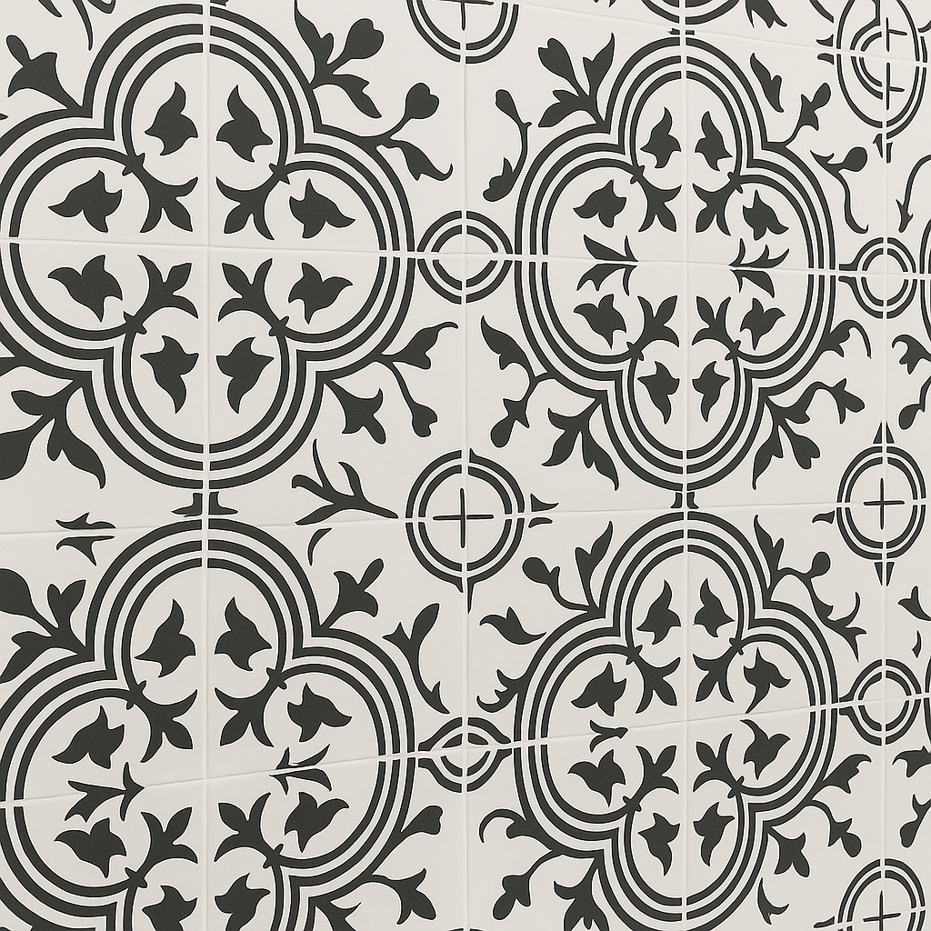 Adessi Bayona Deco II Matte Porcelain Tile - 8x8 Patterned Tile