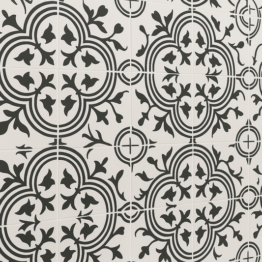Adessi Bayona Deco II Matte Porcelain Tile - 8x8 Patterned Tile