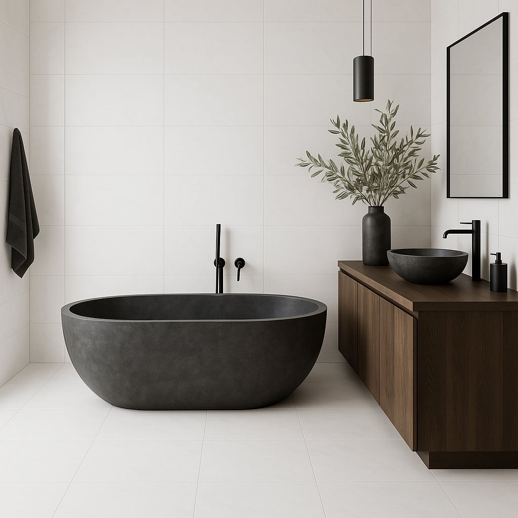 Montalcino Andover White Porcelain Tile 24 x 48 Matte Finish