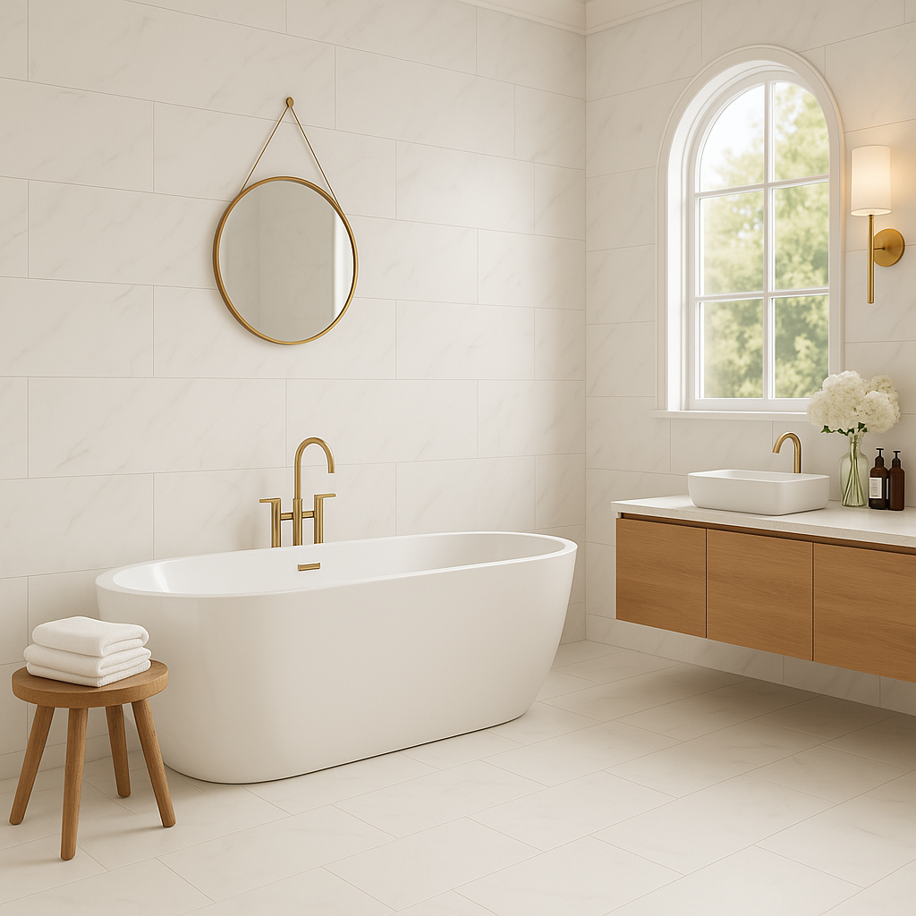 Castille Tauleto Bianco Matte Porcelain Tile - 12 x 24