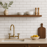 Villa Artisan Frost Ceramic Tile - 3 x 12 High Gloss Handmade Look