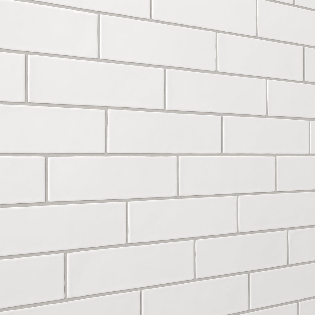 Villa Artisan Frost Ceramic Tile - 3 x 12 High Gloss Handmade Look