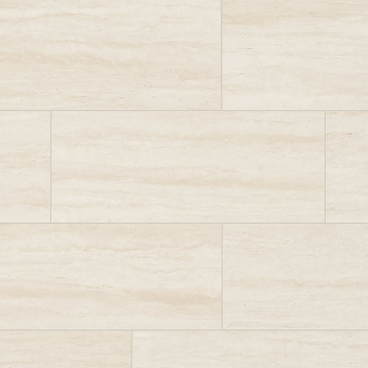 Travertini Bianco Porcelain Tile - 12 x 24 Matte Finish