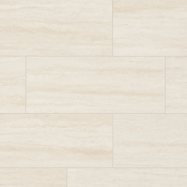 Travertini Bianco Porcelain Tile - 12 x 24 Matte Finish
