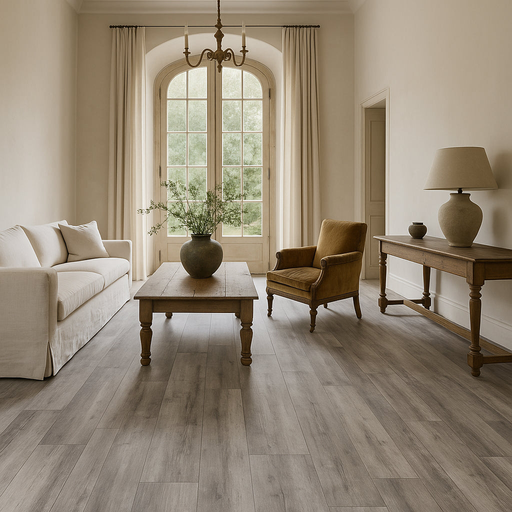 CALI Aqua Tough Premium Gray Ash Waterproof Luxury Vinyl Plank Flooring - 23.77 sq ft Carton