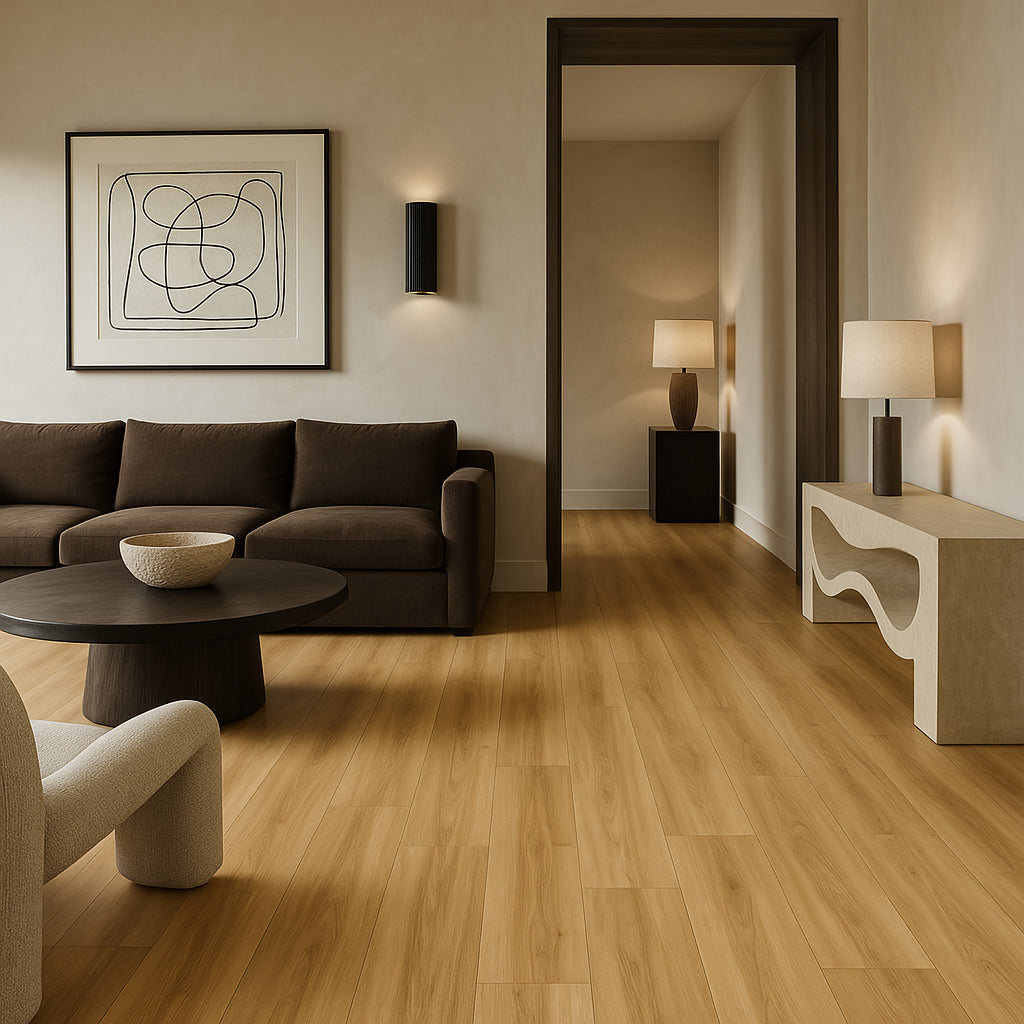 CALI Aqua Tough Premium Blonde Ale Waterproof Vinyl Plank Flooring - 23.77 sq ft Carton