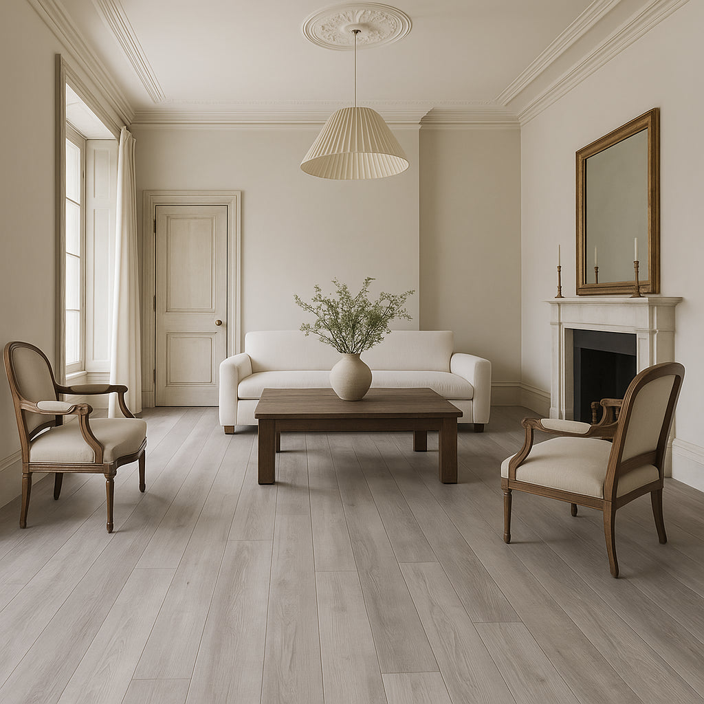 CALI Aqua Tough Gray Ash Waterproof Luxury Vinyl Plank Flooring - 23.77 sq ft Carton, 20-mil Wear Layer, Easy Installation
