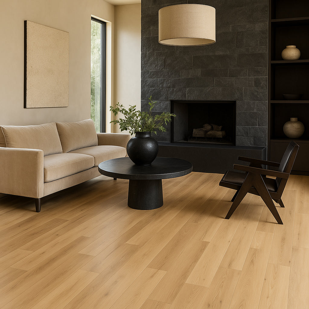 CALI Morro Beige Luxury Vinyl Plank Flooring - 20-mil Wear Layer, Waterproof, 26.62 sq ft Carton