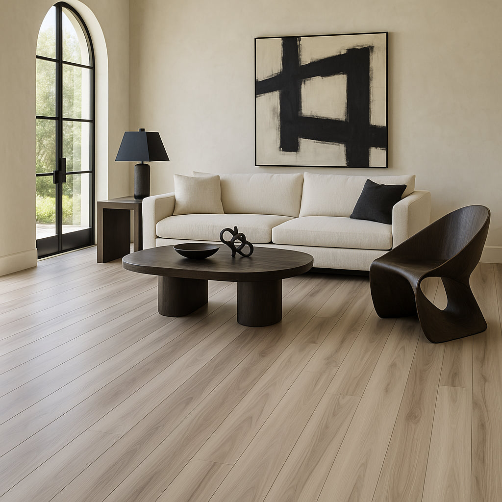 CALI Aqua Tough Plus Railway Gray 20-mil Waterproof Loose Lay Flooring Sample Pack