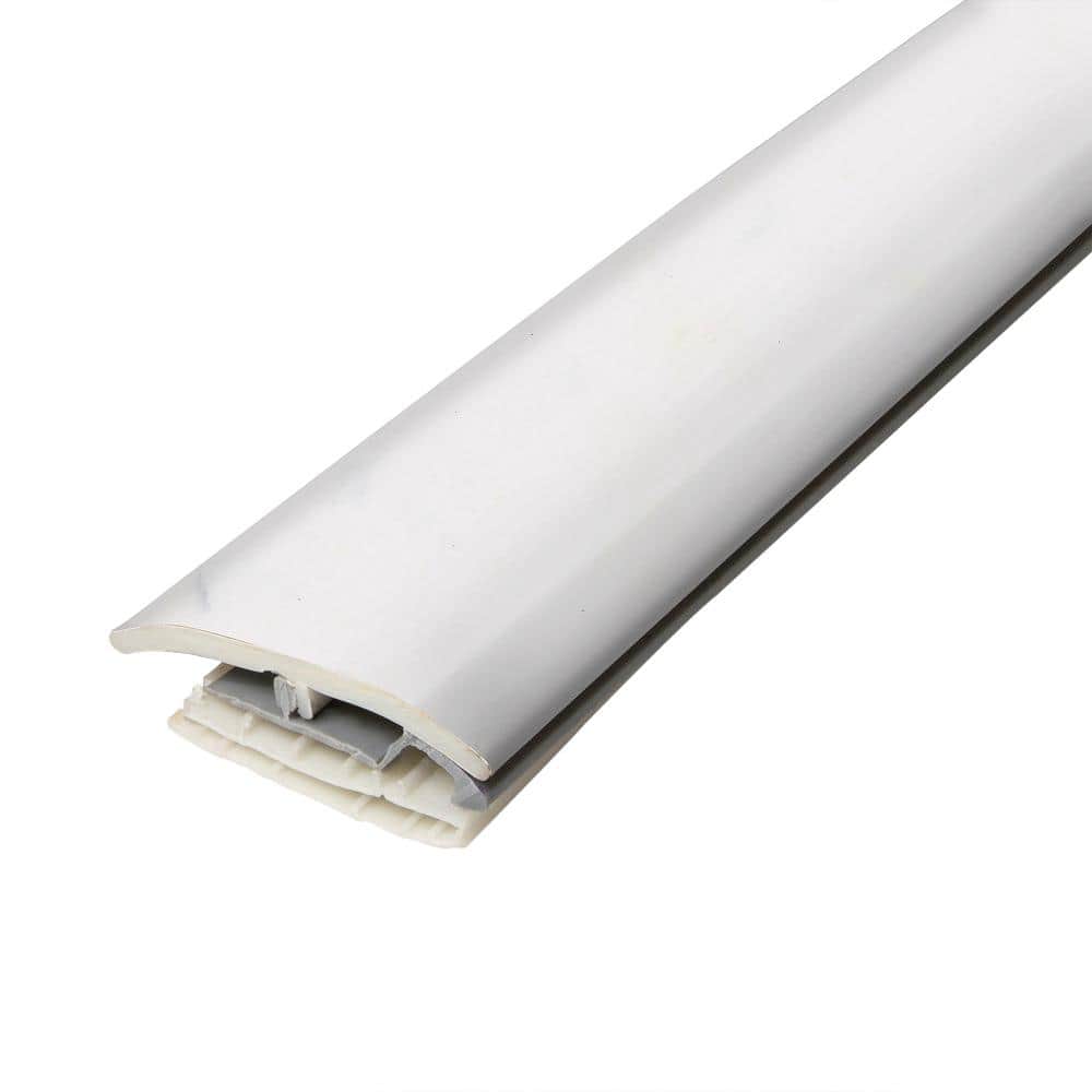 Alabaster 0.31 in. T x 2 in. W x 78.7 in. L Vinyl 4-in-1 Molding