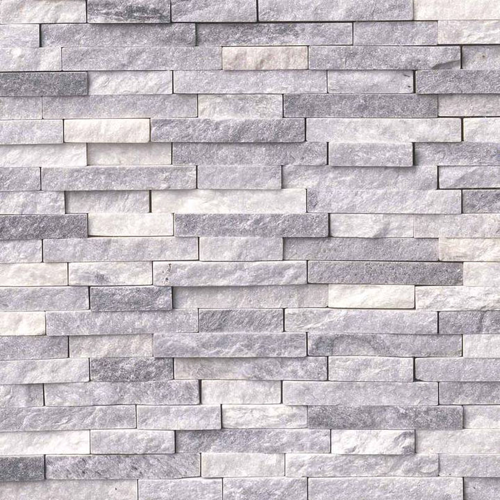 MSI Alaska Gray Split Face 12 in. x 12 in. x 10 mm Textured Marble Mesh-Mounted Mosaic Tile (10 sq. ft. / case)