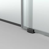 Unbranded 60 in. W x 76 in. H Sliding Frameless Shower Door in Matte Black Finish with Clear Glass