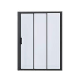 60 in. W x 70 in. H Sliding Semi-Frameless Shower Door in Matte Black Finish with Clear Glass