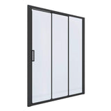 60 in. W x 70 in. H Sliding Semi-Frameless Shower Door in Matte Black Finish with Clear Glass