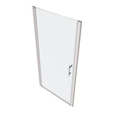 Unbranded 24 in. W x 72 in. H Pivot Semi-Frameless Shower Door in Chrome Finish with Clear Tempered Glass