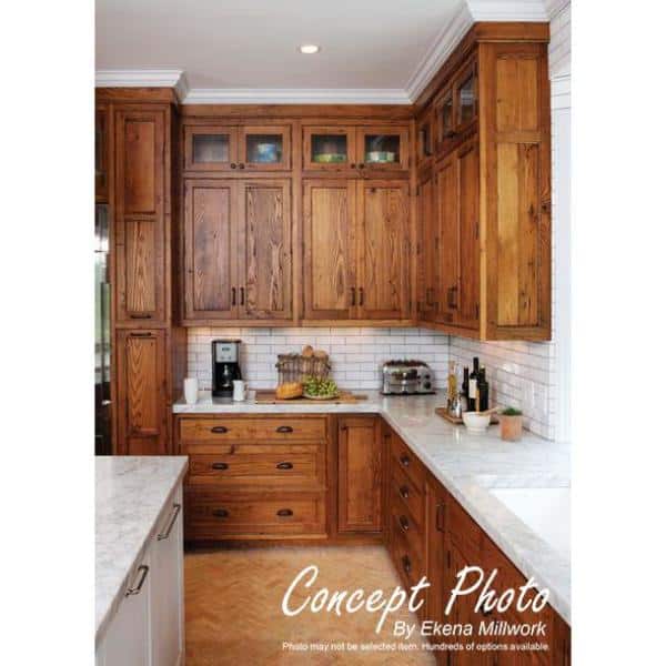 Ekena Millwork 2-3/8 in. x 94-1/2 in. x 2-1/4 in. Unfinished Wood Alder Andrea Rope Carved Crown Moulding