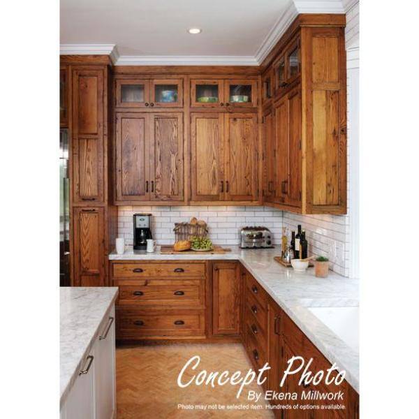 Ekena Millwork 2-1/4 in. x 94-1/2 in. x 3 in. Unfinished Wood Alder Bedford Carved Crown Moulding