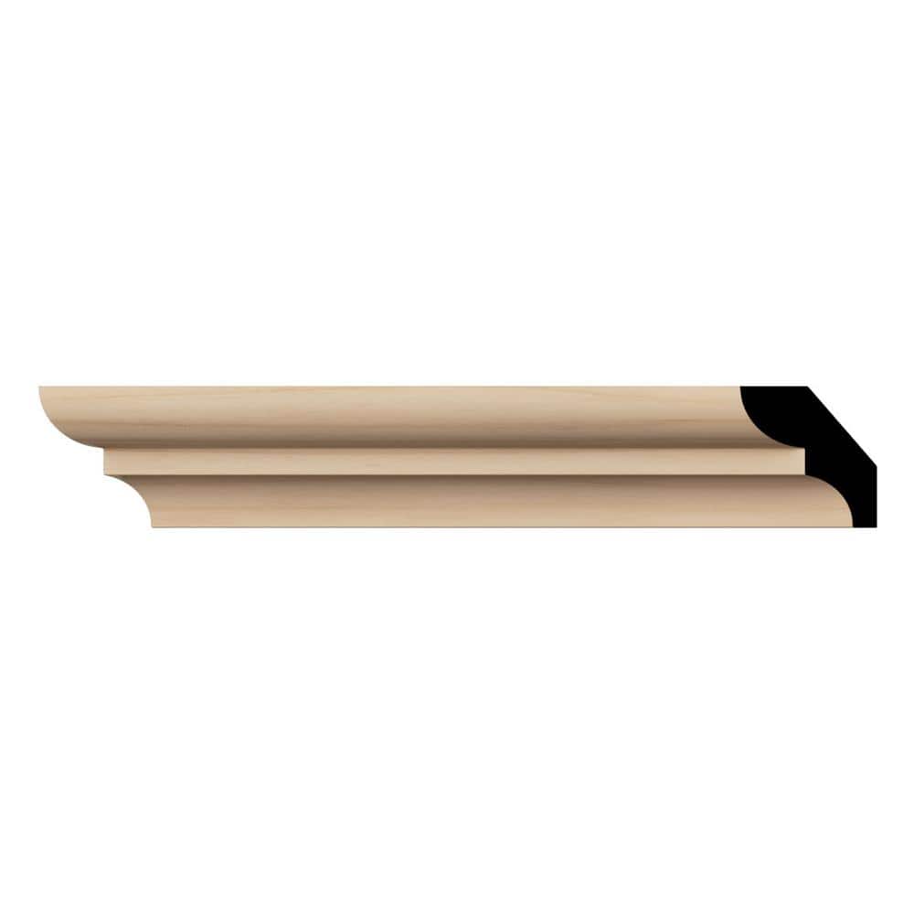 Ekena Millwork WM75 0.56 in. D x 1.63 in. W x 96 in. L Wood Alder Crown Moulding