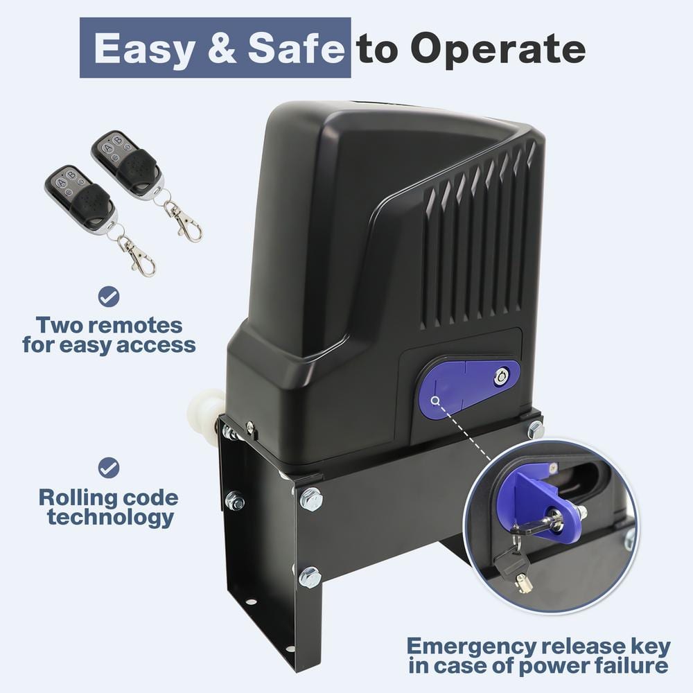 ALEKO Chain-Driven Sliding Gate Opener - AC1100 Basic Kit